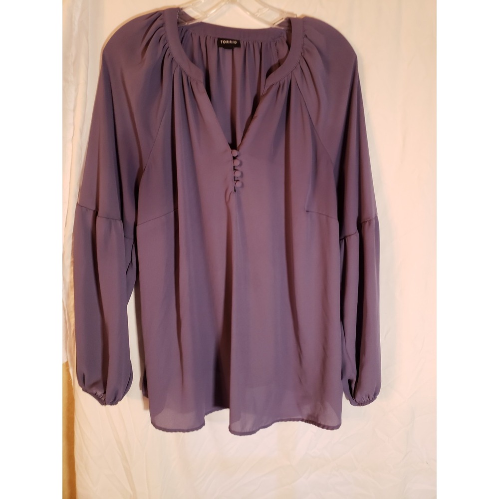 Women's Torrid Light Purple Long Sleeve Blouse Size 0